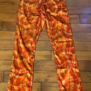 Mecca Orange and Yellow Patterned Pants
